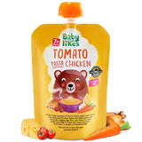 Babylikes Halal Baby Food Pouch - Tomato Pasta Chicken 130g - Pack of 6