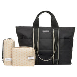 Babymel Sammi Eco Quilt Convertible Diaper Bag - Black