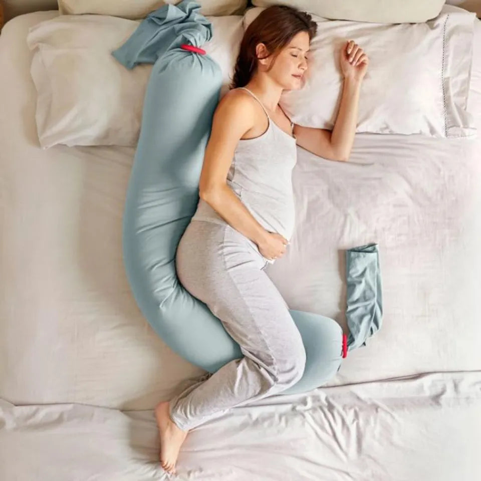 bbhugme-organic-pregnancy-body-pillow-with-jersey-cover-eucalyptus-coral-5