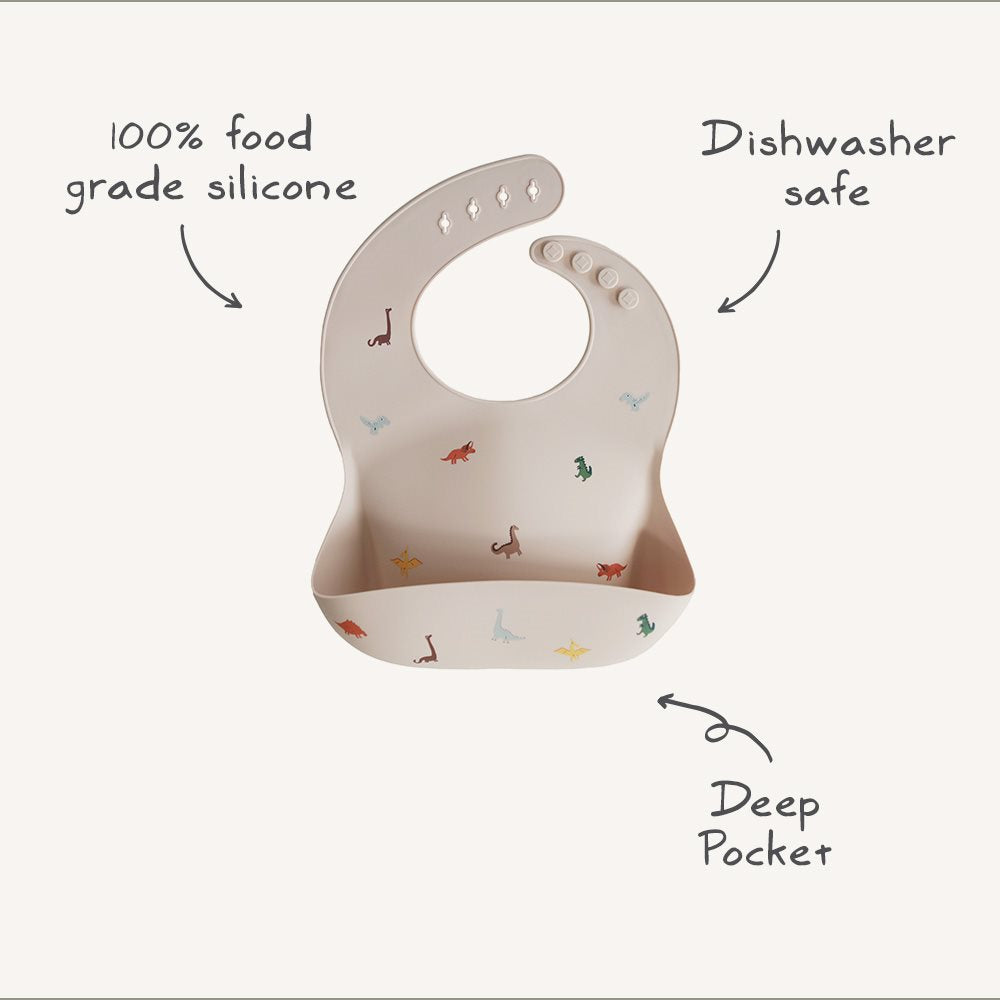 Mushie Silicone Bib Mineral Yellow - Laadlee