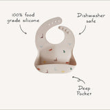 Mushie Silicone Bib Mineral Yellow - Laadlee