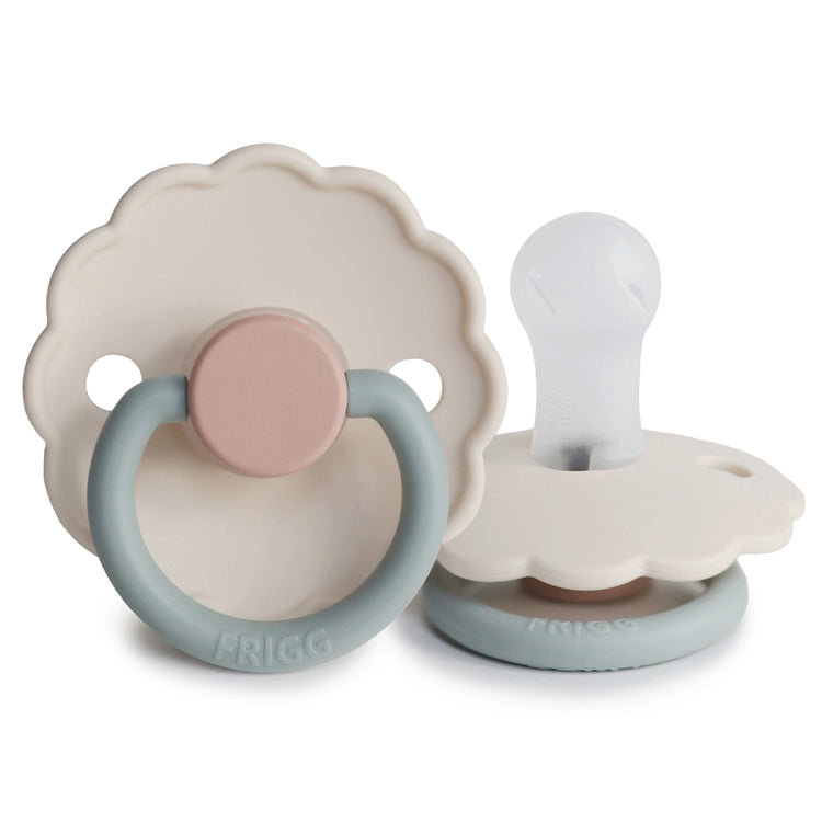 Frigg Daisy Silicone Baby Pacifier 0-6M, 1Pack, Cotton Candy - Size 1 - Laadlee