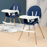 Lovely Baby 2-in-1 Convertible High Chair - Navy Blue