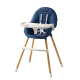 Lovely Baby 2-in-1 Convertible High Chair - Navy Blue