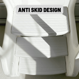 Lovely Baby 3 Step Stool for Kids -White