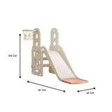 Lovely Baby Slide With Basketball Hoop - White