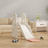 Lovely Baby Slide With Basketball Hoop - White