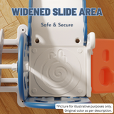 Lovely Baby Slide With Basketball Hoop - White