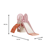 Lovely Baby Slide w/ Climbing Wall and Basketball Hoop - Pink