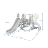 Lovely Baby Slide and Swing Set with Basketball Hoop and Football Goal