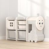 Lovely Baby Small Train Storage Rack With Boxes - White