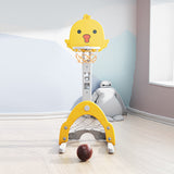 Lovely Baby Basketball Stand With Football Goal - Yellow