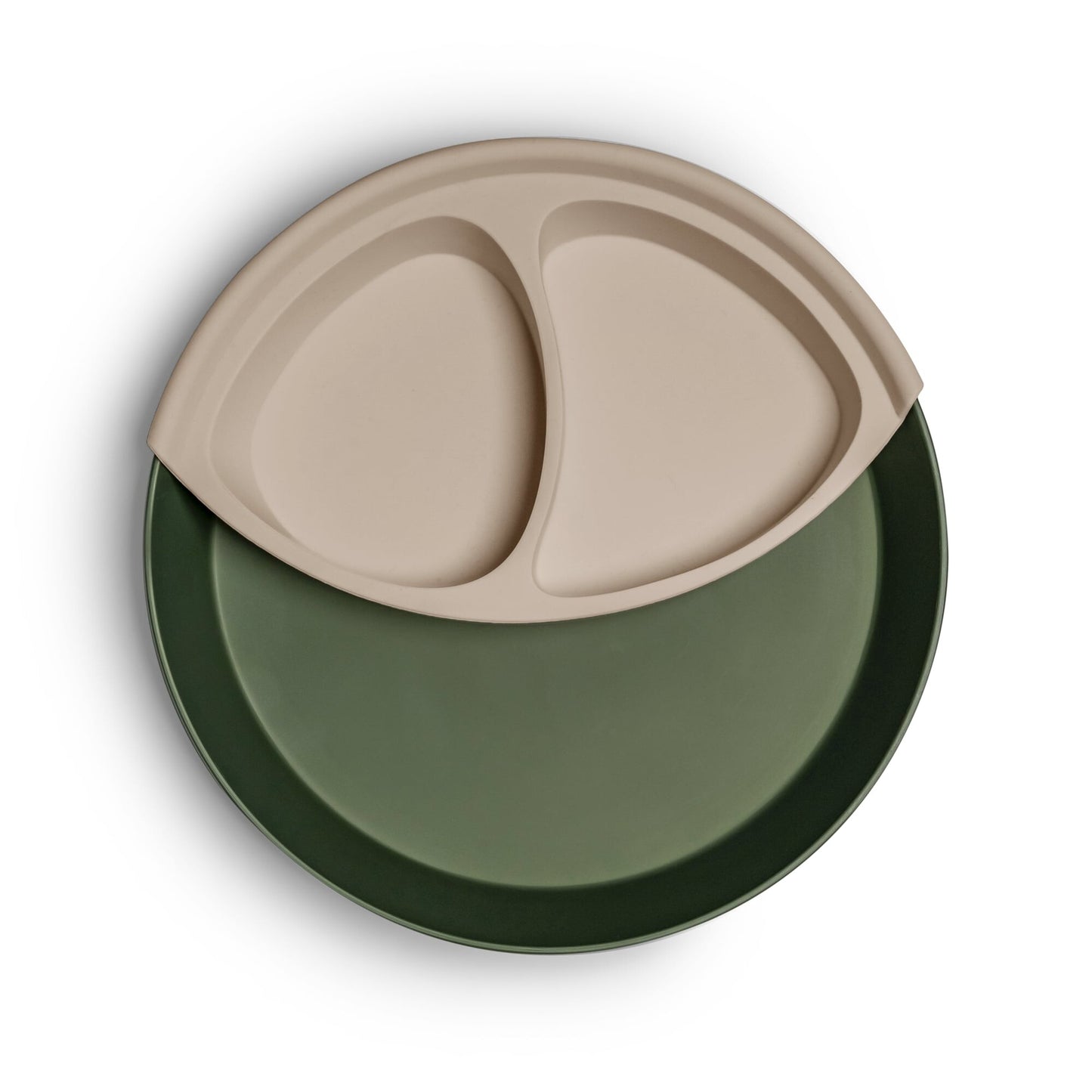 Citron Silicone Divider Plate - Beige