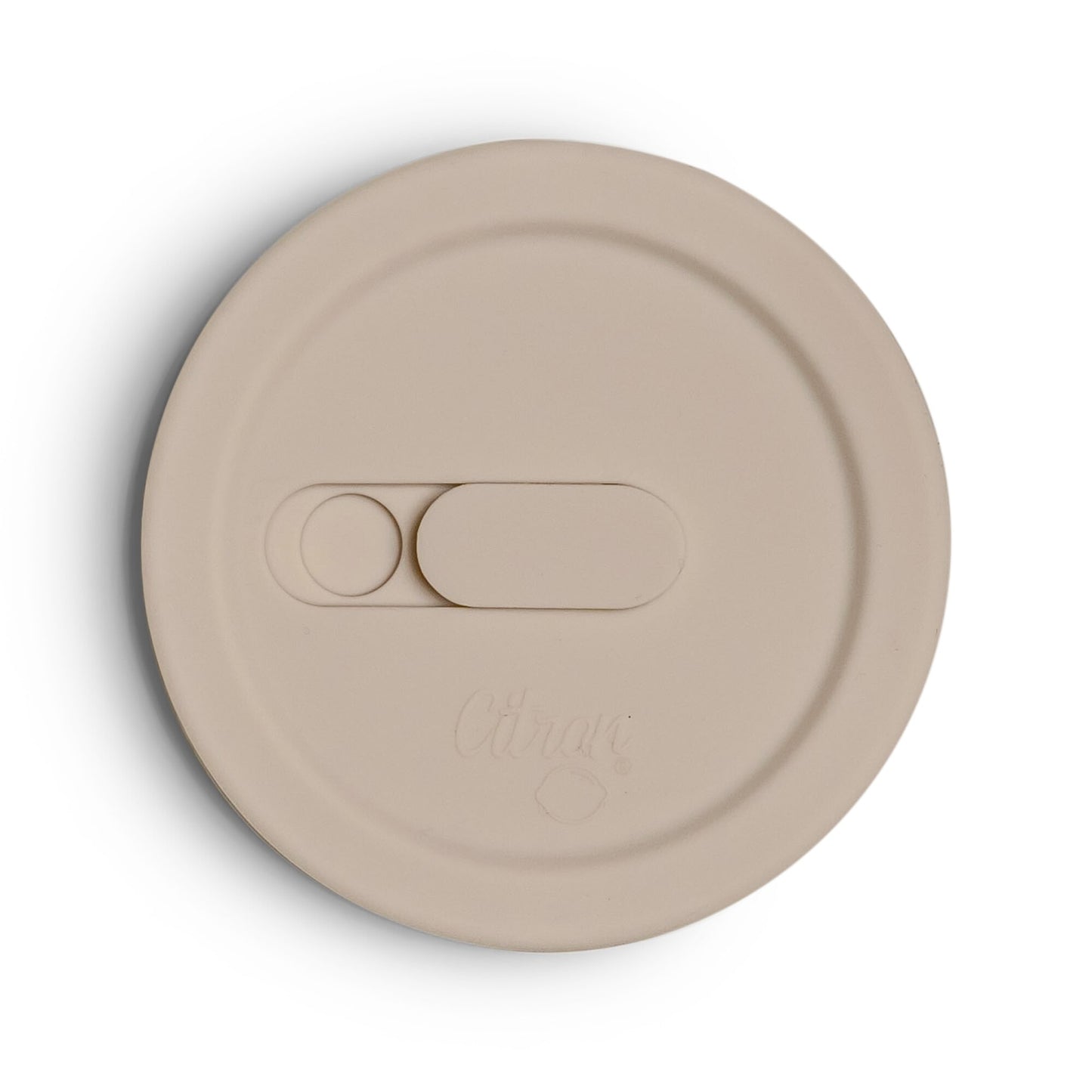 Citron Silicone Cup Cover Lid - Beige