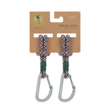 Lassig Stroller Hooks Cord 2pcs - Green / Lavender / Deep Red