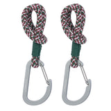 Lassig Stroller Hooks Cord 2pcs - Green / Lavender / Deep Red