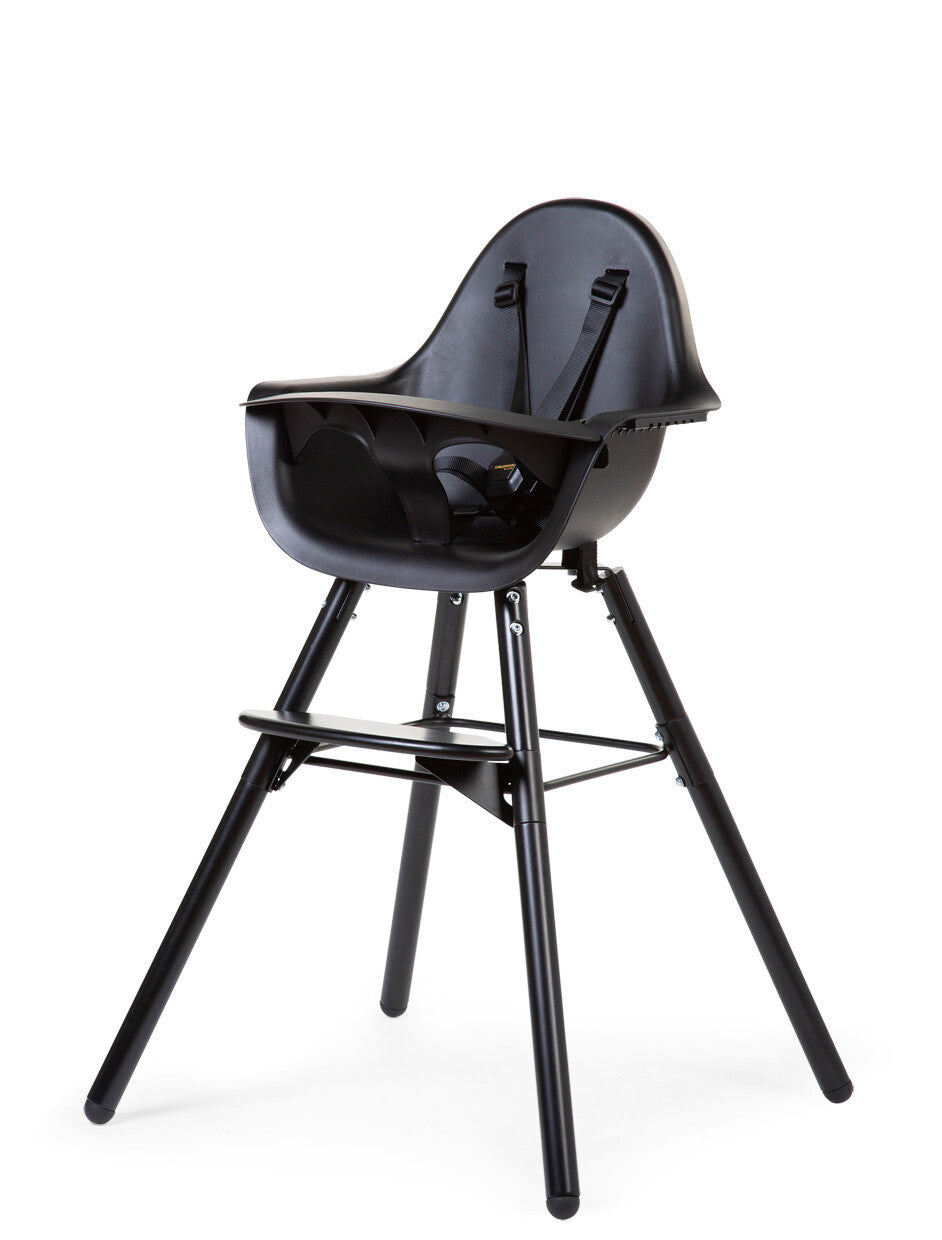 Childhome Evolu 2 Chair 2-in-1 With Bumper - Black Black