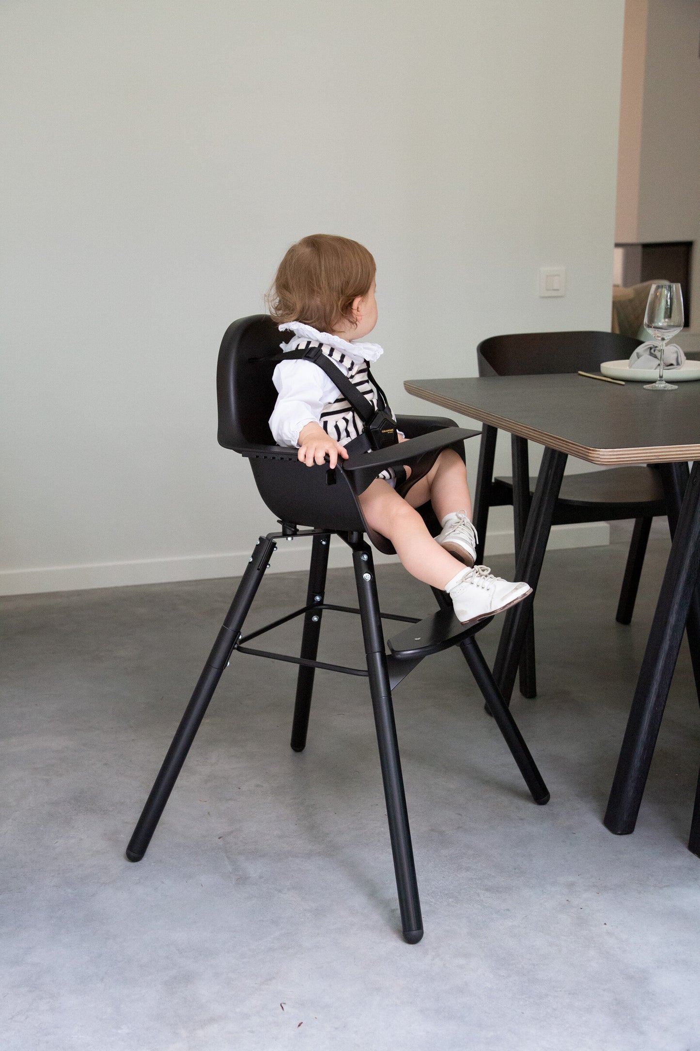 Childhome Evolu 2 Chair 2-in-1 With Bumper - Black Black