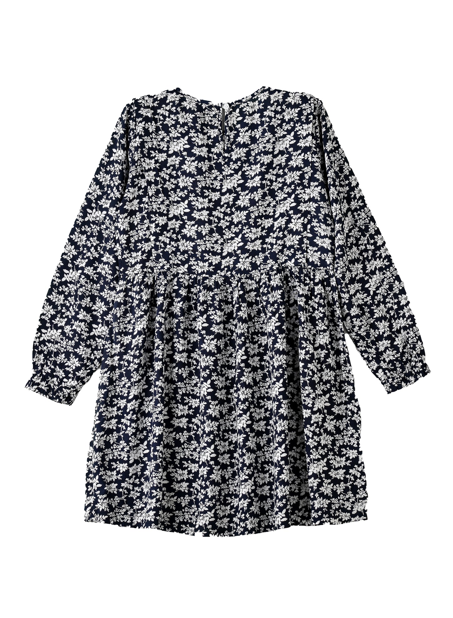 Jelliene Girls Floral Long Sleeve Dress - Black