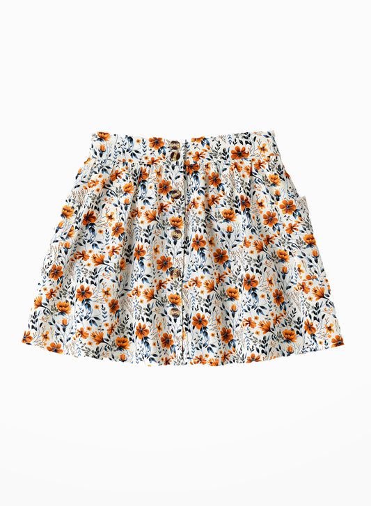 Jelliene Twirling Fun & Summer Vibes Girls Flowy Woven Skirt