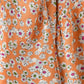 Jelliene Girls Floral Dress with Long Sleeves - Orange