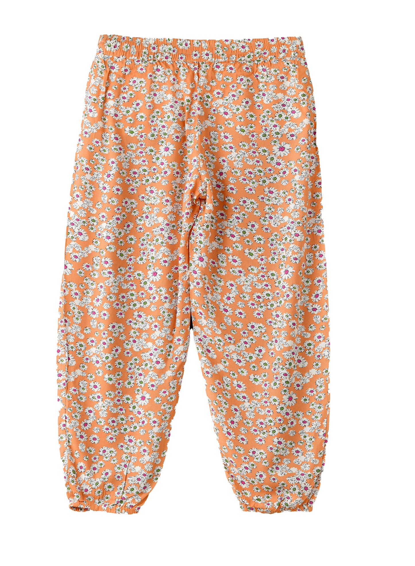 Jelliene Girls Floral Wide Leg Pants - Orange