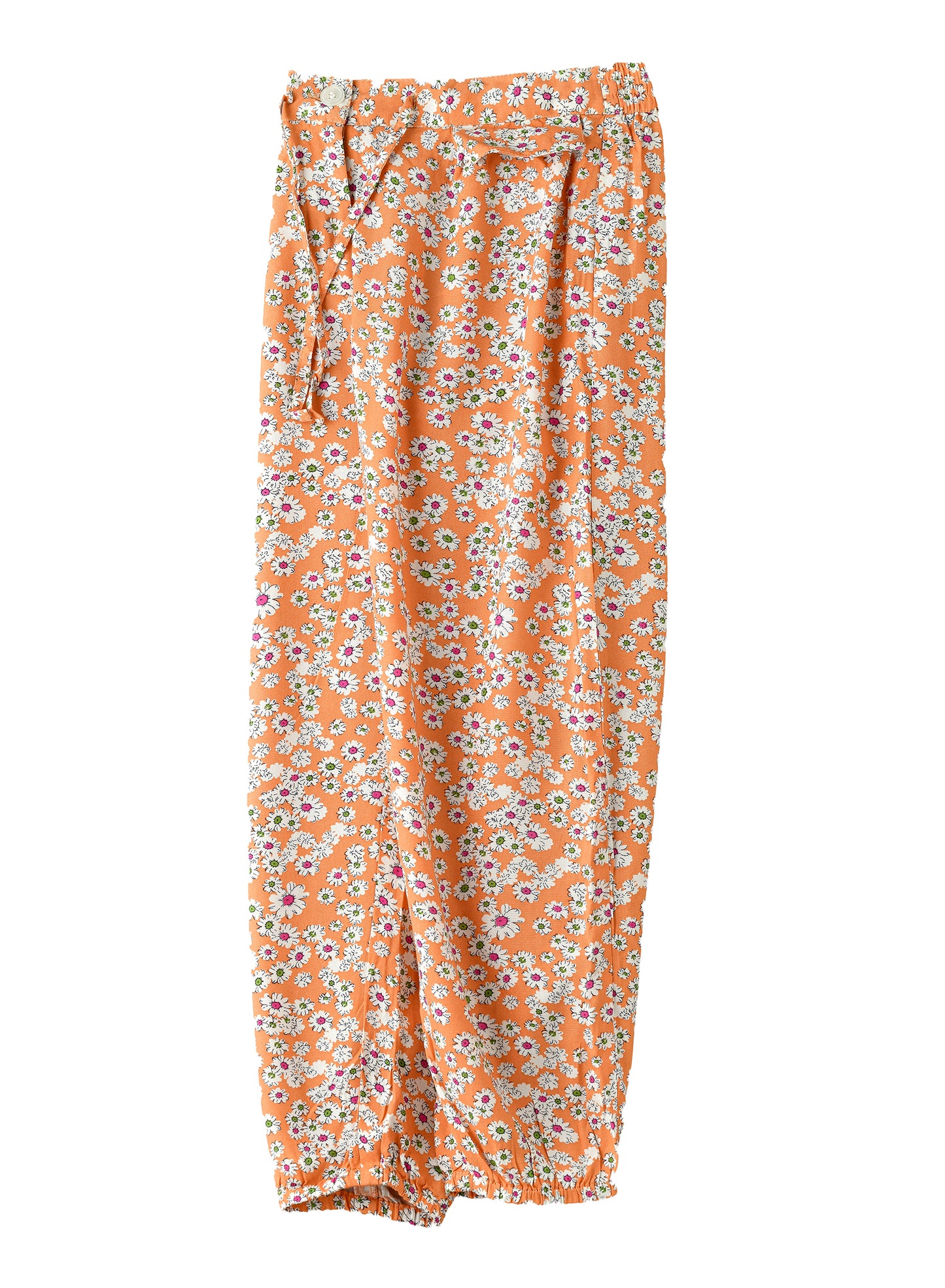 Jelliene Girls Floral Wide Leg Pants - Orange