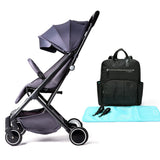 Teknum SLD Stroller Manhattan With Diaper Bag Bundle - Grey