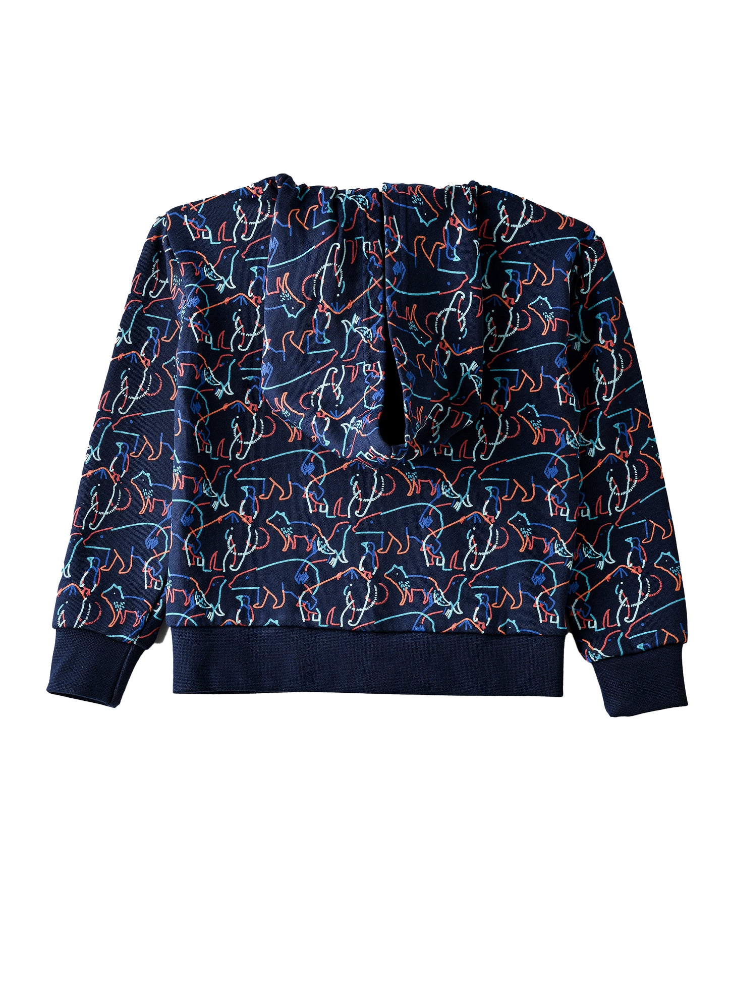 Jam Boys Animal Print Hoodie -  Navy Blue