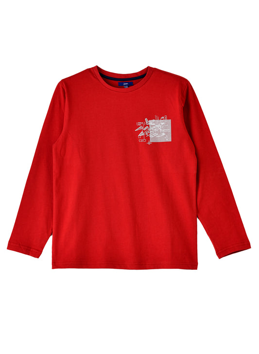 Jam Boys Long Sleeve Graphic T-Shirt - Red