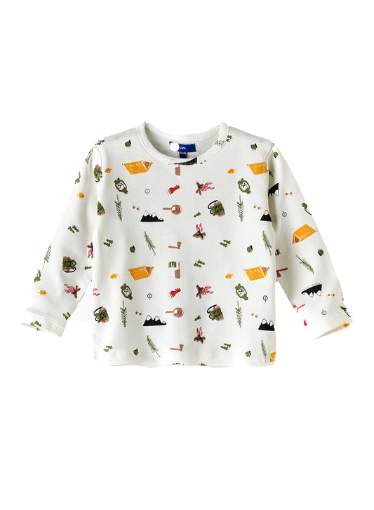 Jam Boys Camping Adventure Print Long-Sleeve Top