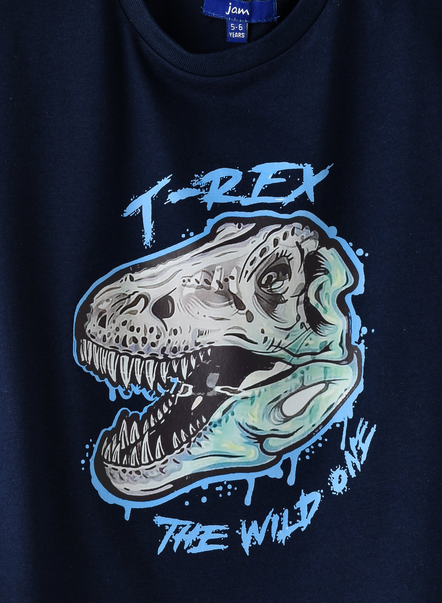 Jam Boys T-Rex Long Sleeve T-Shirt - Navy Blue