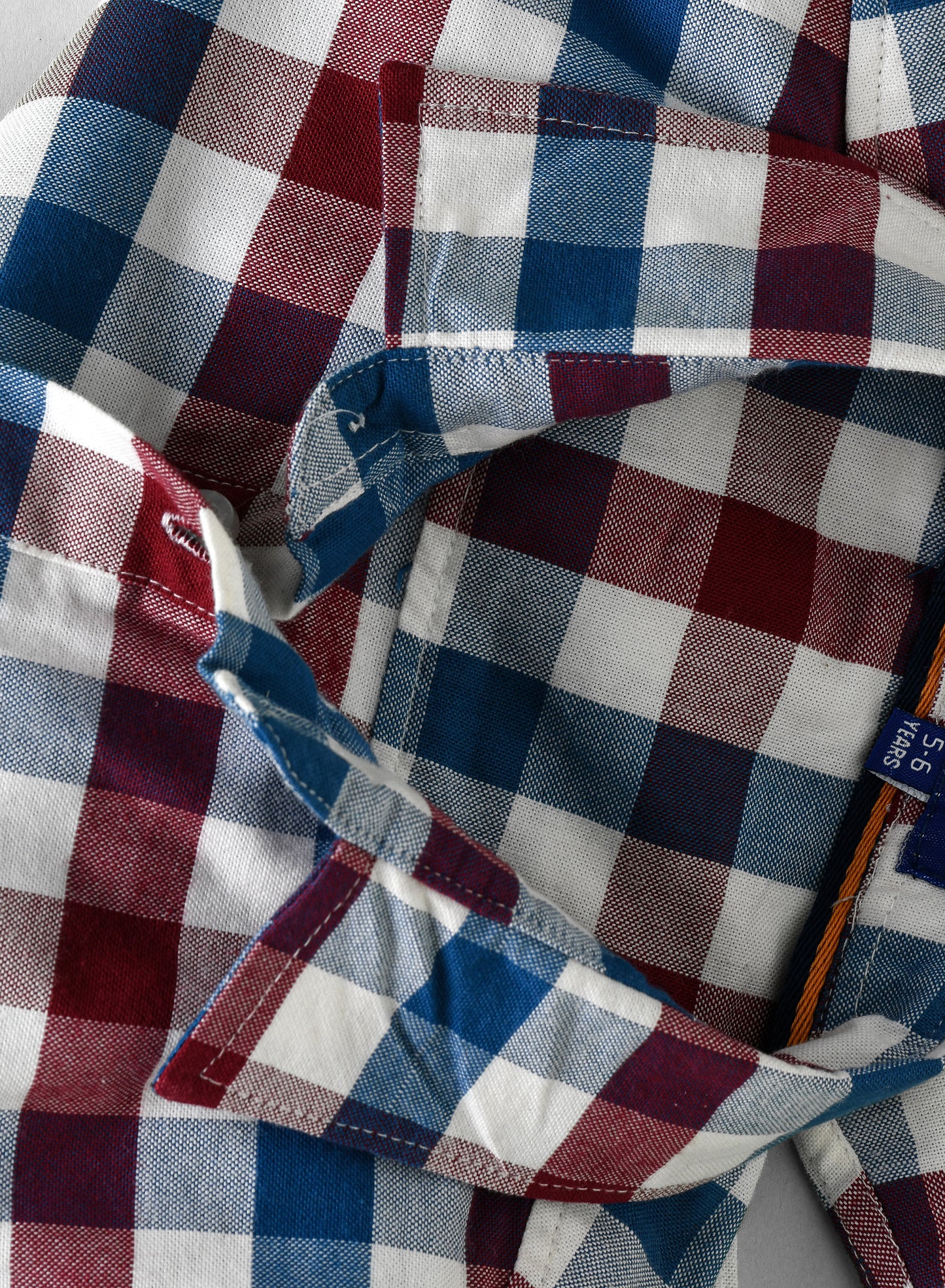 Jam Boys Burgundy, Blue, and White Checkered Shirt