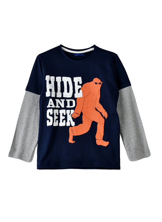 Jam Boys Hide and Seek T-Shirt - Navy  Blue