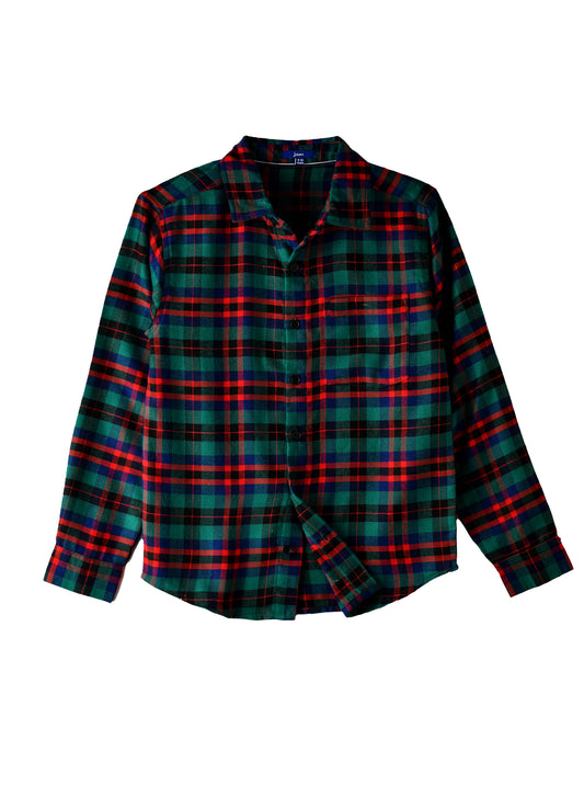 Jam Boys Plaid Shirt - Green & Red