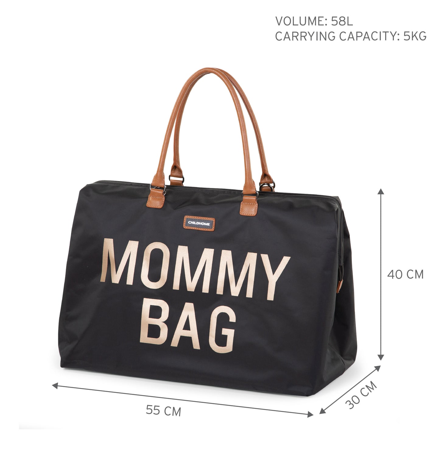 Childhome Mommy Diaper Bag  - Black Gold