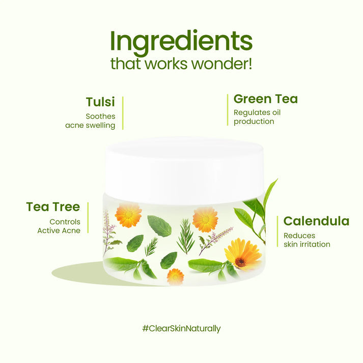 Mother Sparsh Tulsi & Tea Tree Calming Night Gel - 50gm - Laadlee