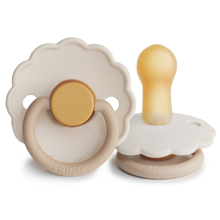 Frigg Daisy Latex Baby Pacifier 6M-18M, 1Pack, Chamomile - Size 2 - Laadlee