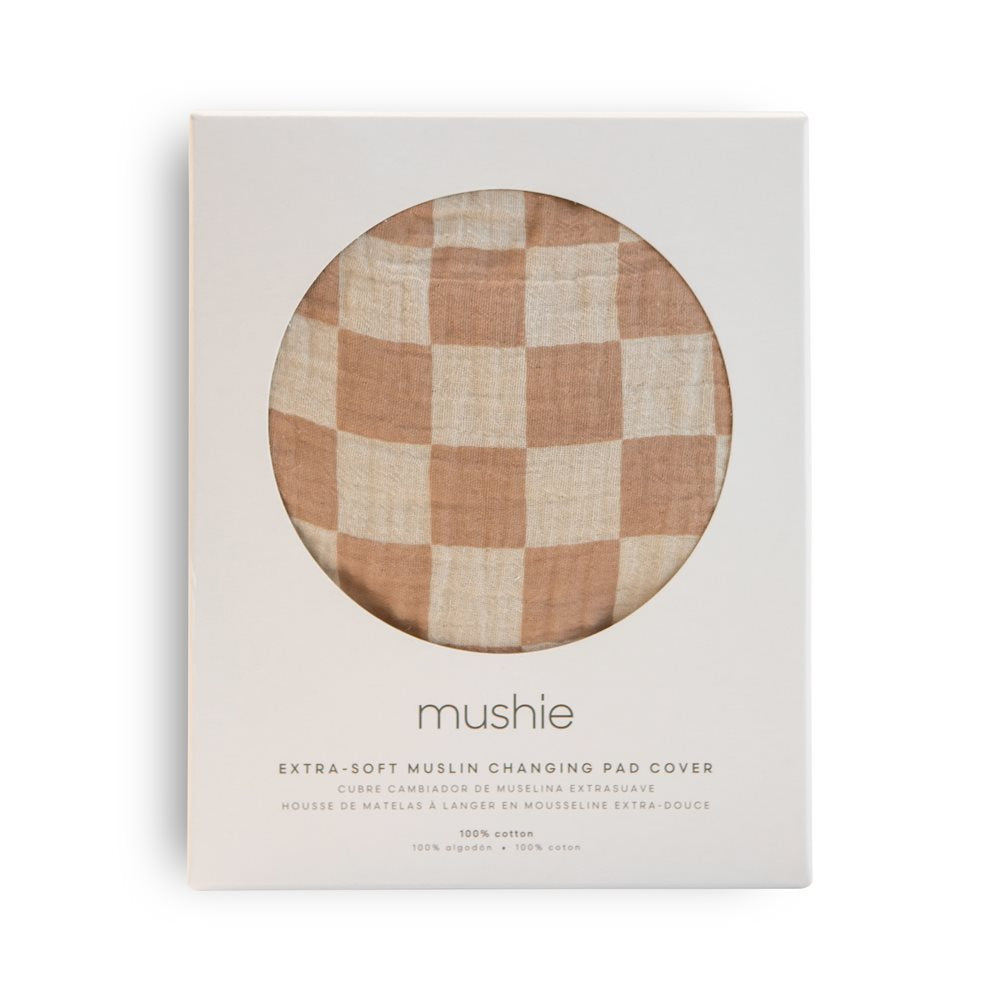Mushie Changing Pad Cover Blush - Laadlee