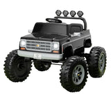 Megastar Xxl Chevrolet Cheyenne 24V 7AH Electric Car For Kids 2 Seater Kids Ride On Monster Jeep With Remote Control - Black