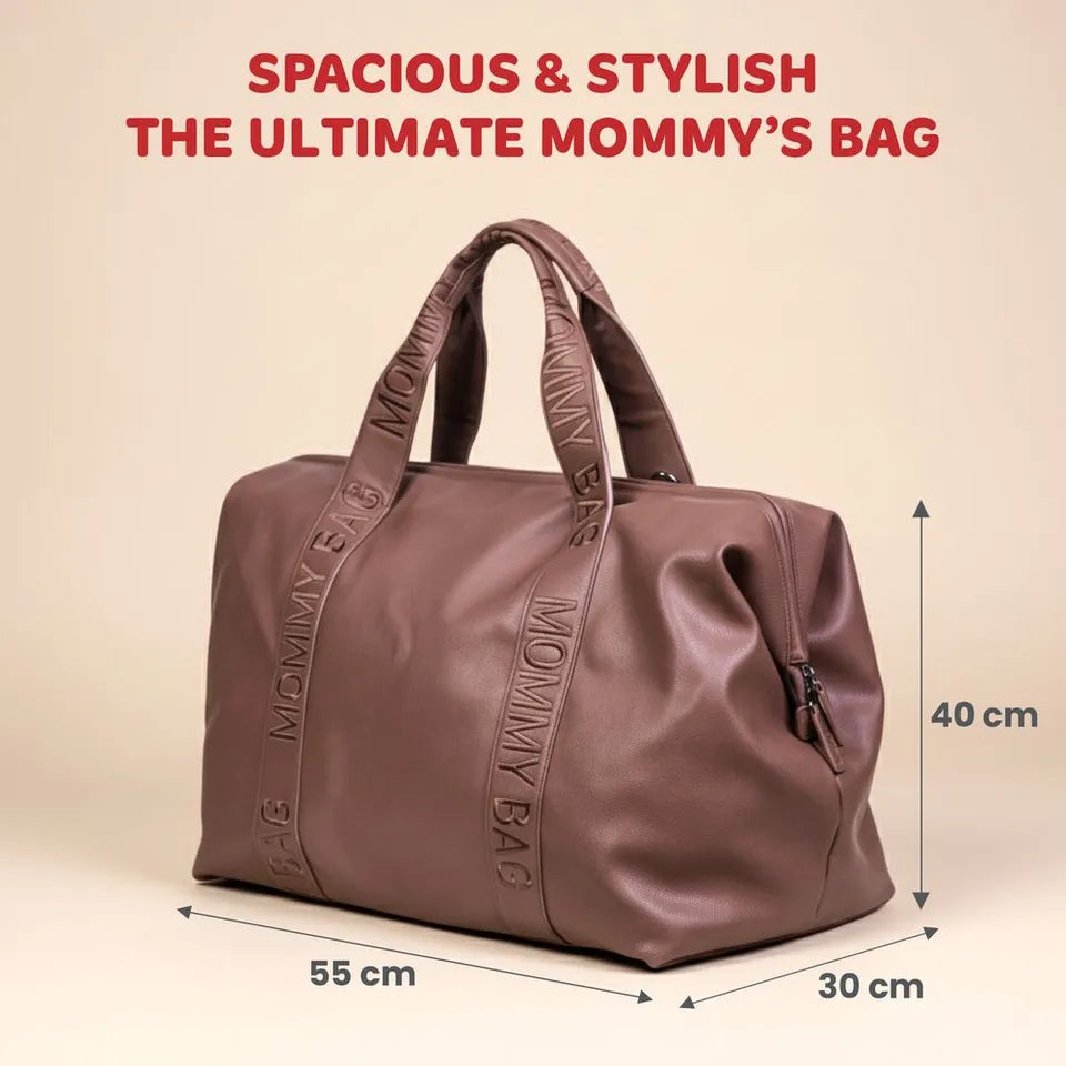 childhome-mommy-bag-signature-simili-dark-brown-3