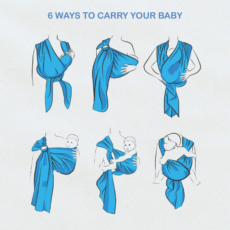 Polka Tots Ring Sling Baby Carrier - White Star - Laadlee