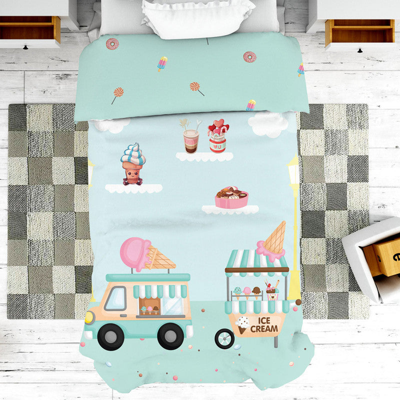 Polka Tots Kids Reversible Comforter Blanket - Ice Cream - Laadlee