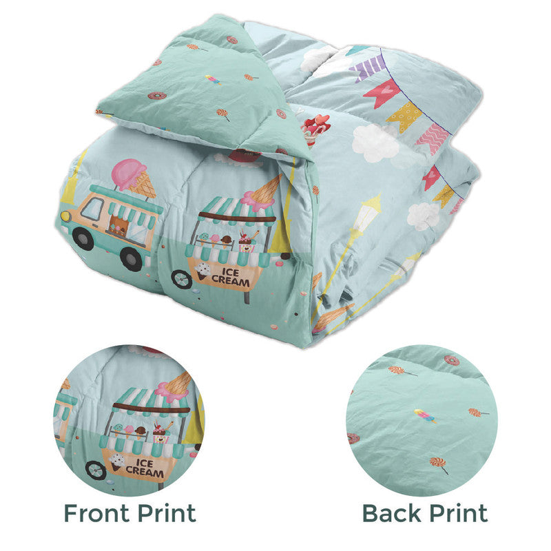 Polka Tots Kids Reversible Comforter Blanket - Ice Cream - Laadlee
