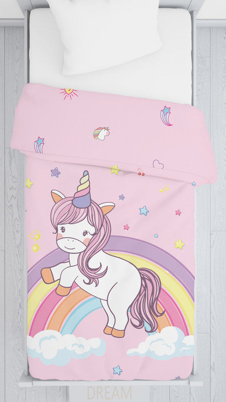 Polka Tots Kids Reversible Comforter Blanket - Unicorn - Laadlee
