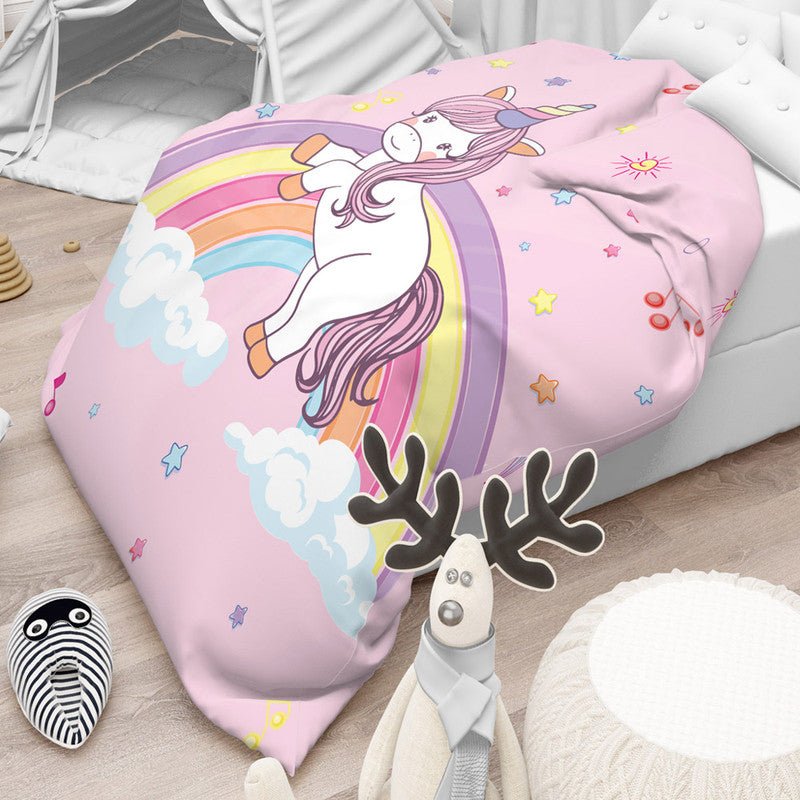 Polka Tots Kids Reversible Comforter Blanket - Unicorn - Laadlee