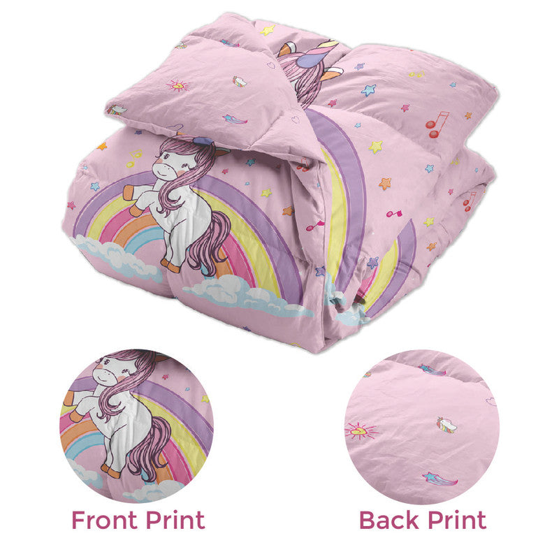 Polka Tots Kids Reversible Comforter Blanket - Unicorn - Laadlee