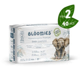 Bloomies Organic Bamboo Baby Diapers for Size 2 (3-8 kg) - 40pcs