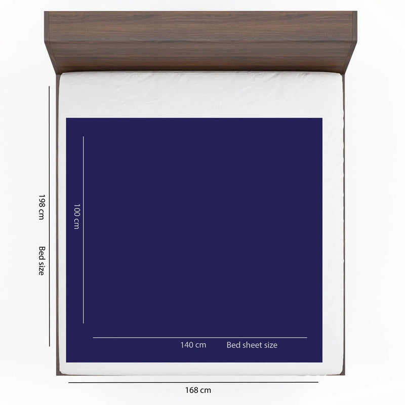 Polka Tots Bed Protector - Dark Blue - Small - 50cm x 70cm - Laadlee