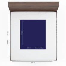 Polka Tots Bed Protector - Dark Blue - Extra Large - 140cm x 200cm - Laadlee